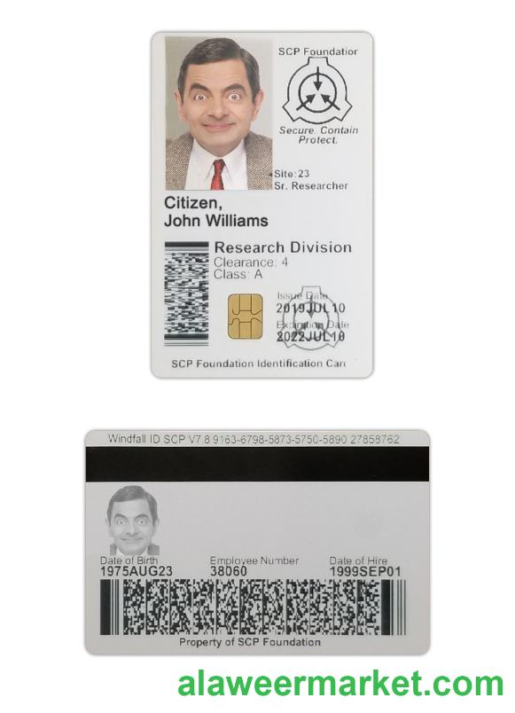 USA SCP ID card